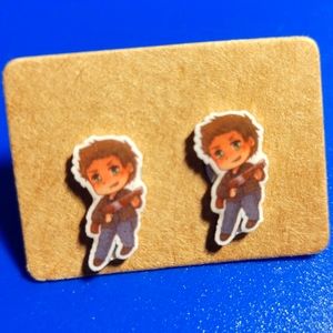Dean Winchester Supernatural Acrylic Stud Earrings